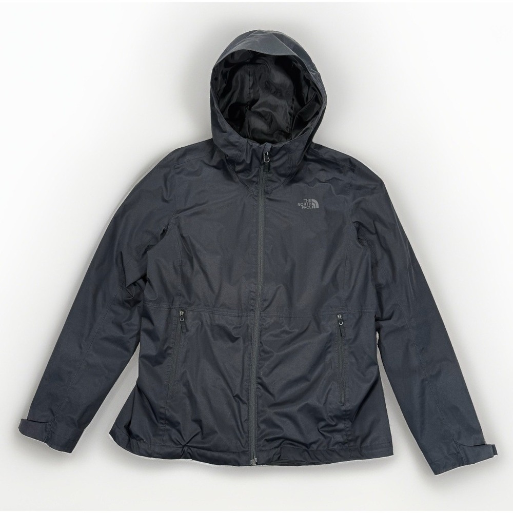 The North Face DryVent Rain Jacket Women's L Black Waterproof Hooded Outdoors